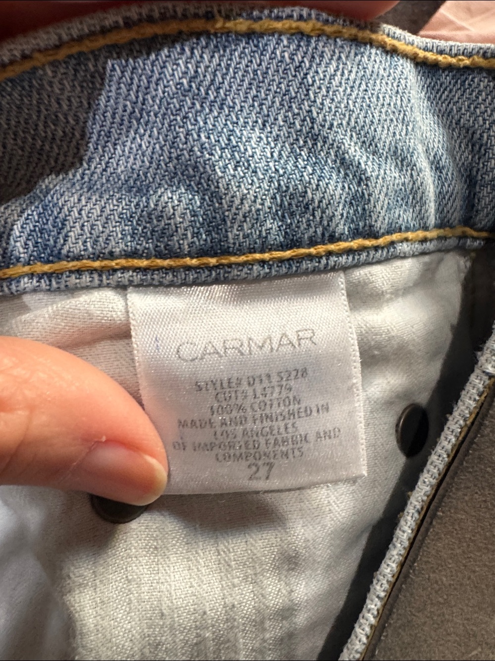 Carmar Light Blue Distressed High-Rise Denim Shorts - Picture 5 of 5